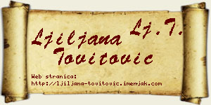 Ljiljana Tovitović vizit kartica